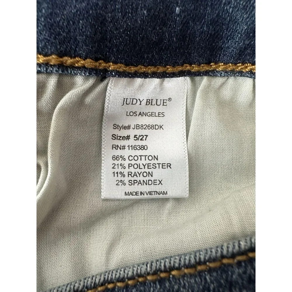 Judy Blue Jeans Women Size‎ 5/27 High Waist Skinny Fit Denim Medium Wash Stretch - Picture 5 of 10
